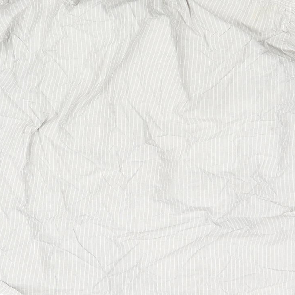 H&M Mens Beige Striped   Dress Shirt Size M