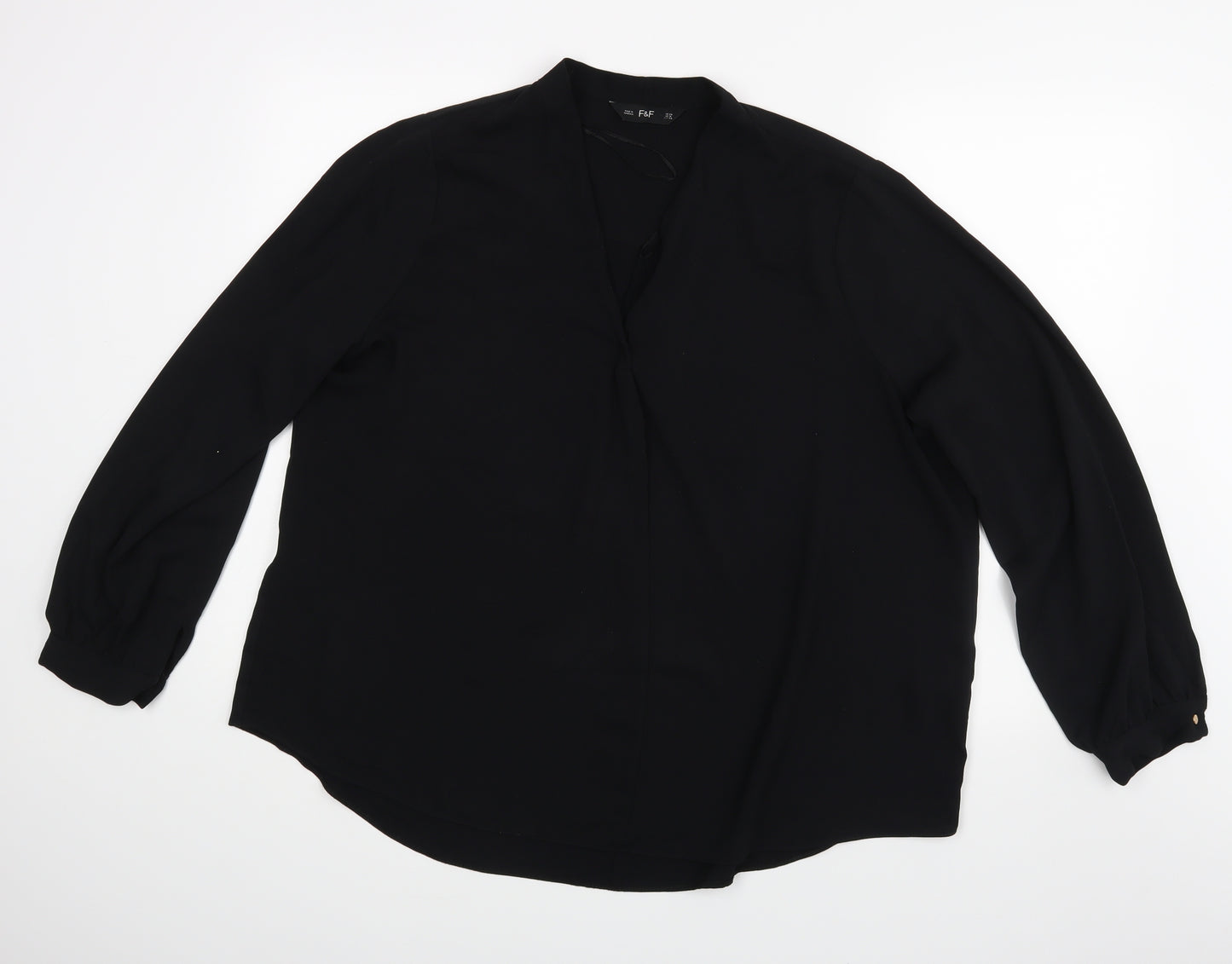 F&F Womens Black   Basic Blouse Size 20