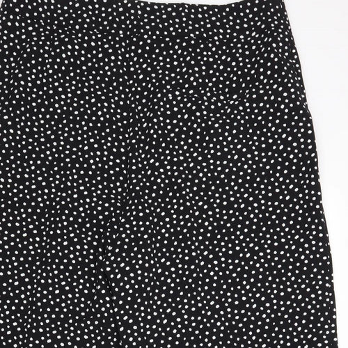 M&S Womens Black Polka Dot  Trousers  Size 29 L25 in