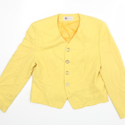 Bianca Womens Yellow   Jacket  Size 38