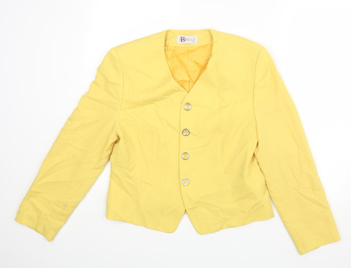 Bianca Womens Yellow Jacket Size 38