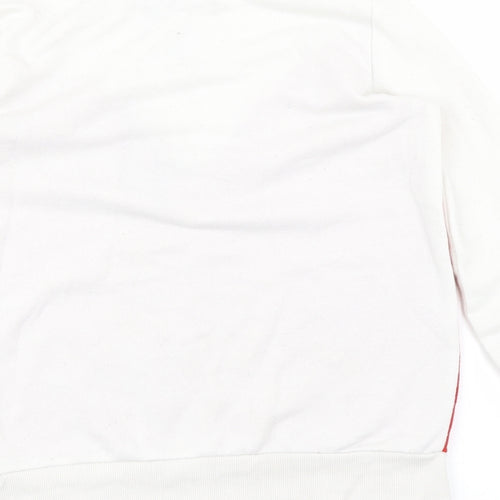 Primark Womens White Striped  Pullover Sweatshirt Size 8