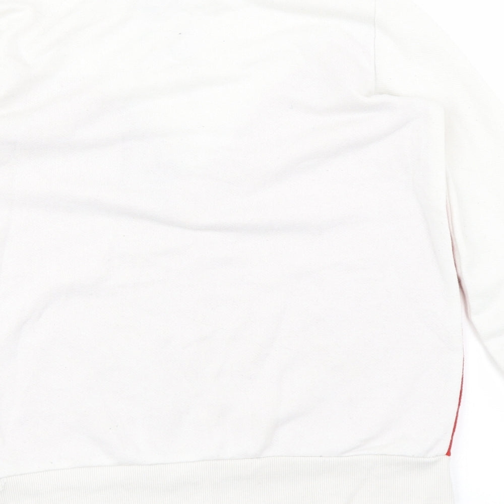 Primark Womens White Striped  Pullover Sweatshirt Size 8