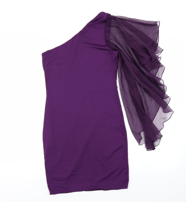 Vicky Martin Womens Purple Pencil Dress Size 8