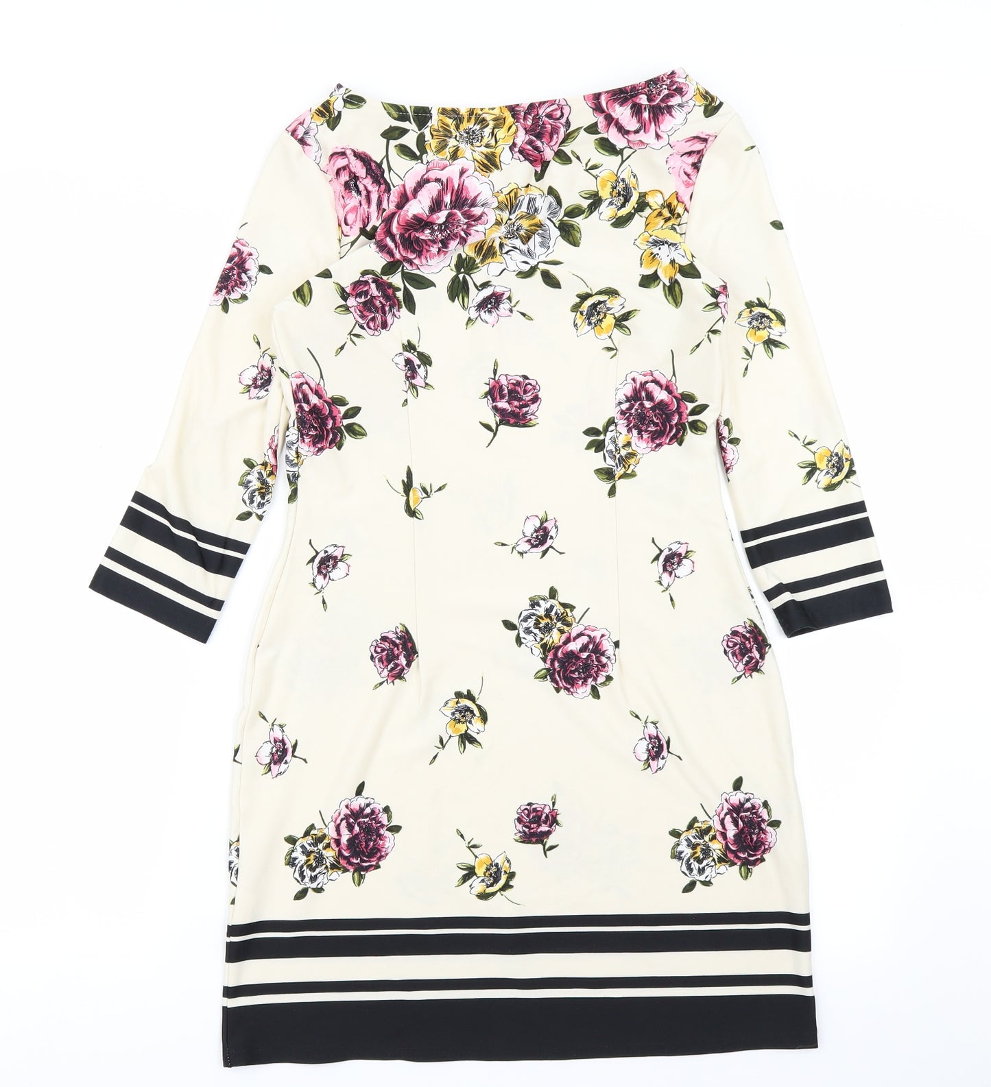 Primark Womens White Floral  Pencil Dress  Size 6