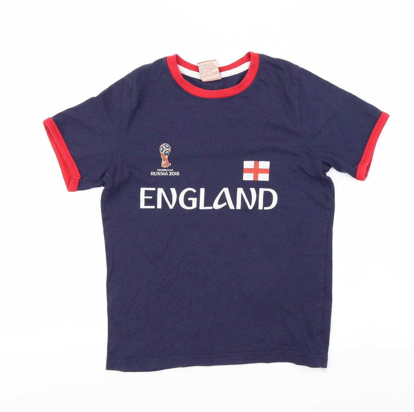 russia 2018 Boys Blue   Basic T-Shirt Size 9-10 Years  - ENGLAND
