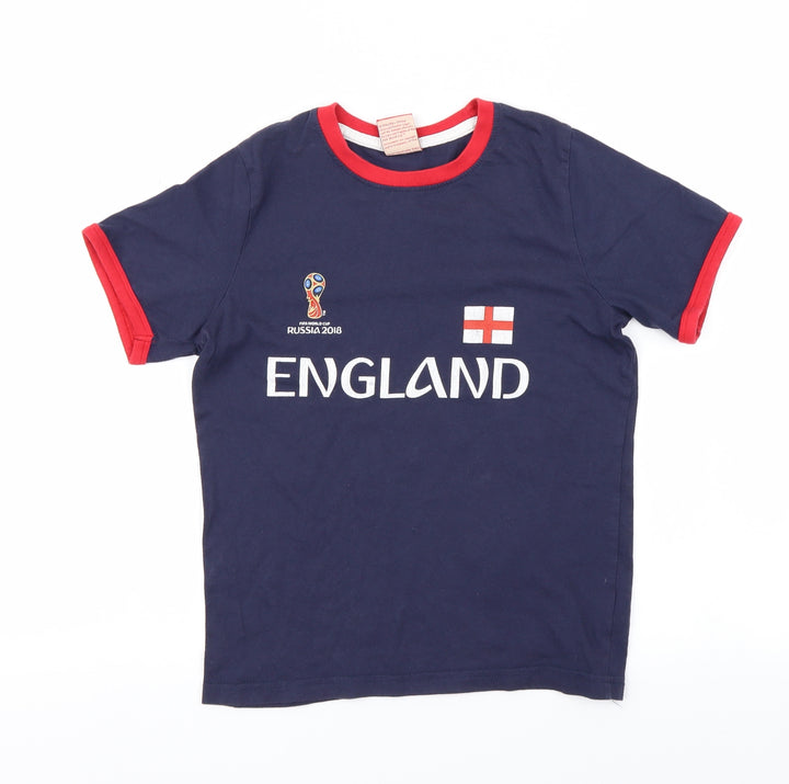 russia 2018 Boys Blue   Basic T-Shirt Size 9-10 Years  - ENGLAND