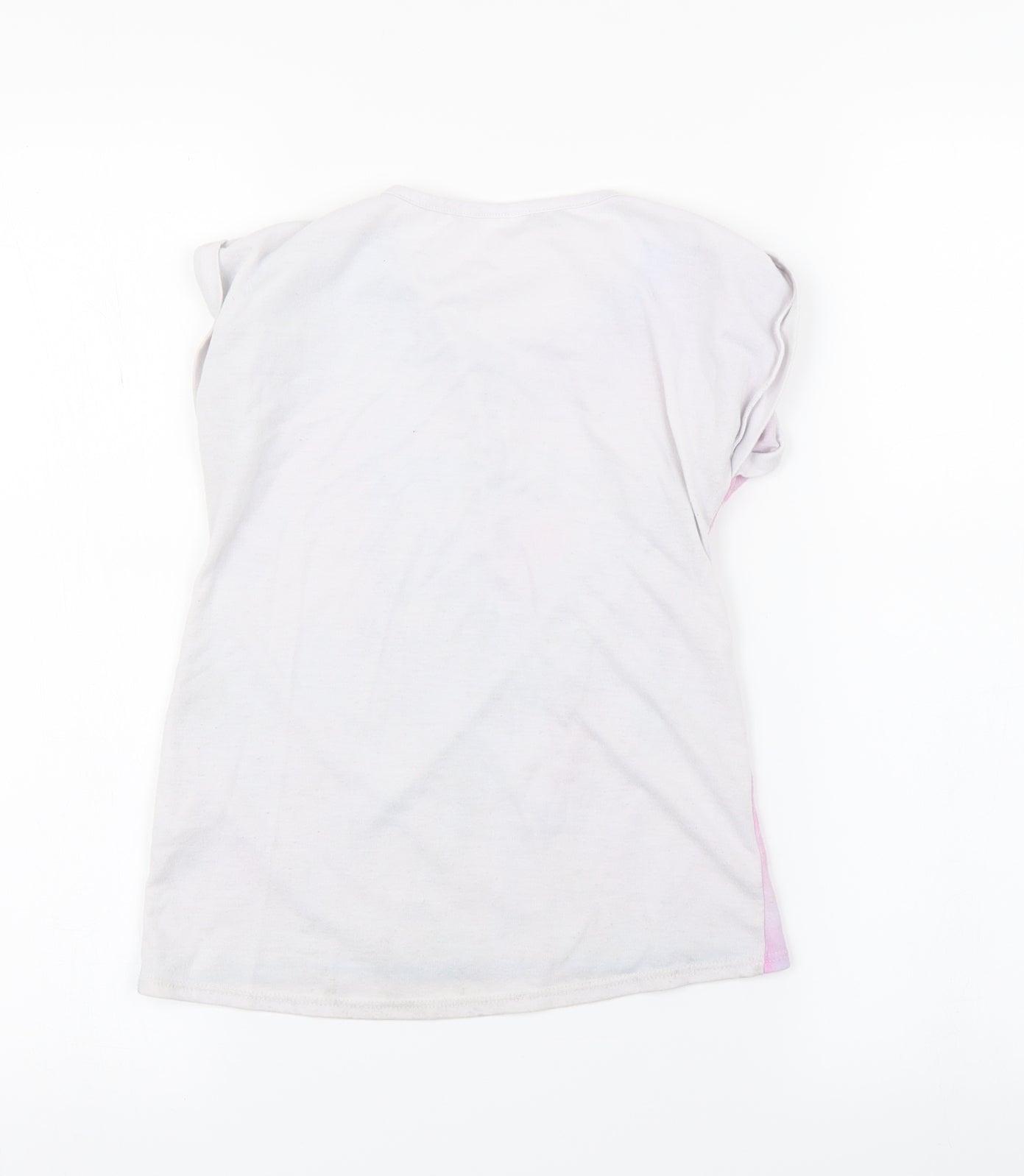 F&F Girls White   Basic T-Shirt Size 7-8 Years  - UNICORN