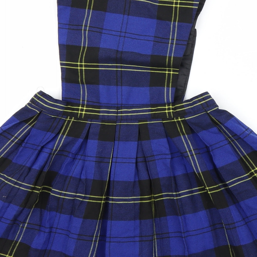 Banner Girls Blue Check  A-Line Skirt Size 5-6 Years