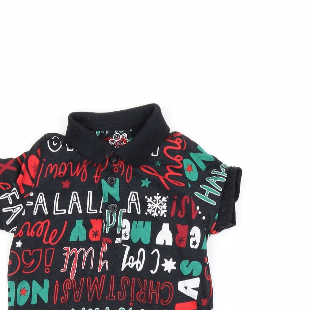 Nutmeg Boys Black   Basic Polo Size 12-18 Months  - chirstmas top