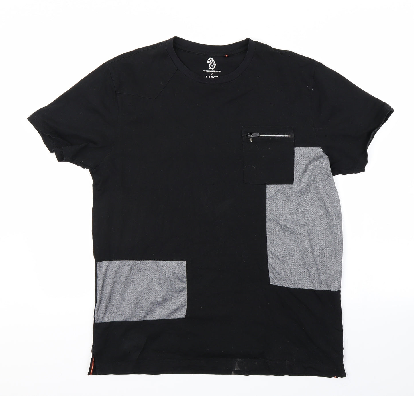 Luke Mens Black    T-Shirt Size XL