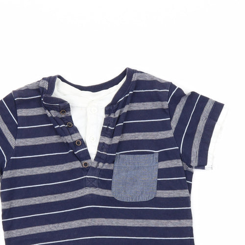 NEXT Boys Blue Striped  Basic Button-Up Size 9 Years