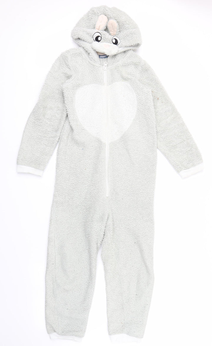 PEPPERTS Girls Grey Animal Print Cami Nightshirt - rabbit