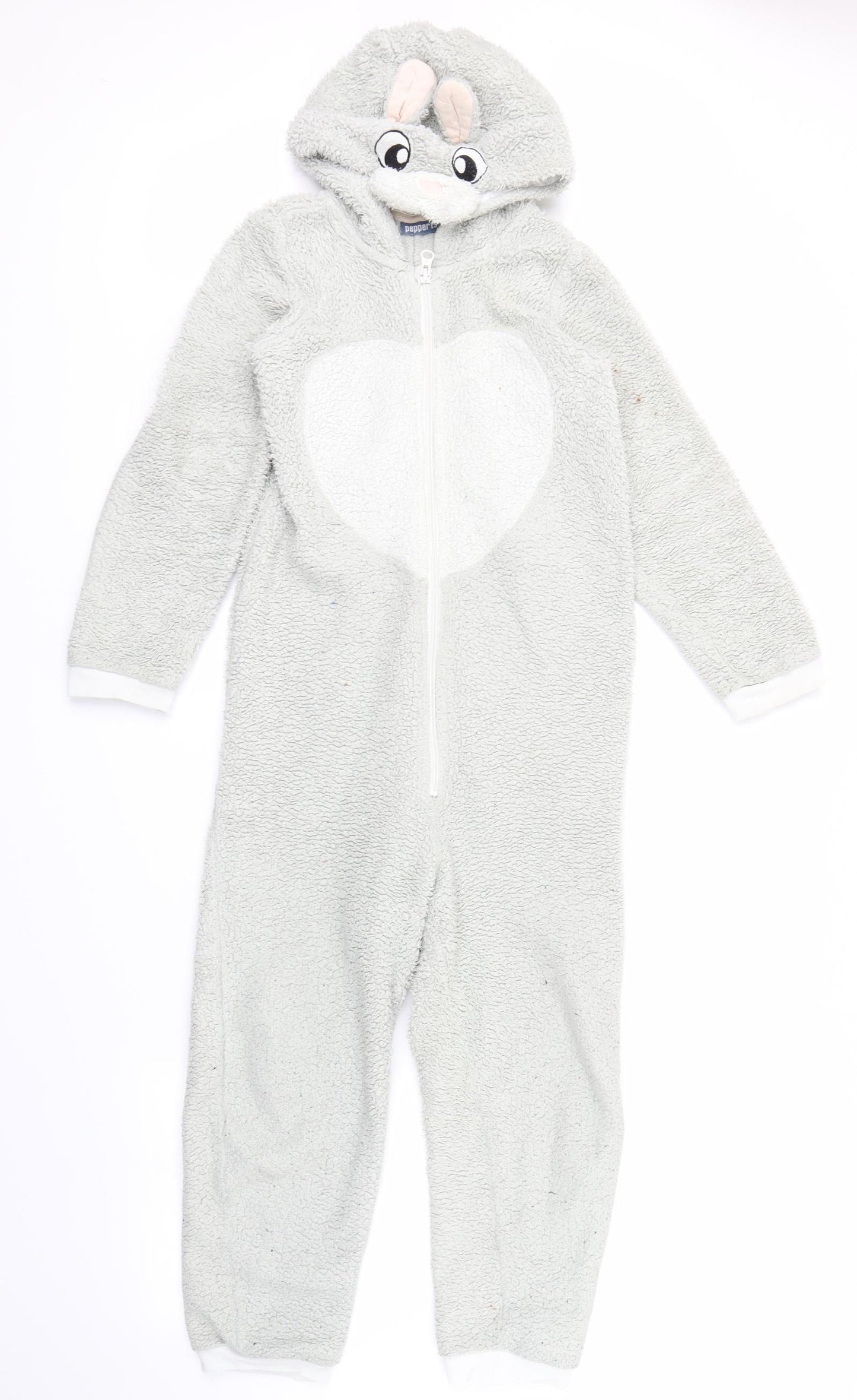 PEPPERTS Girls Grey Animal Print  Cami Nightshirt   - rabbit