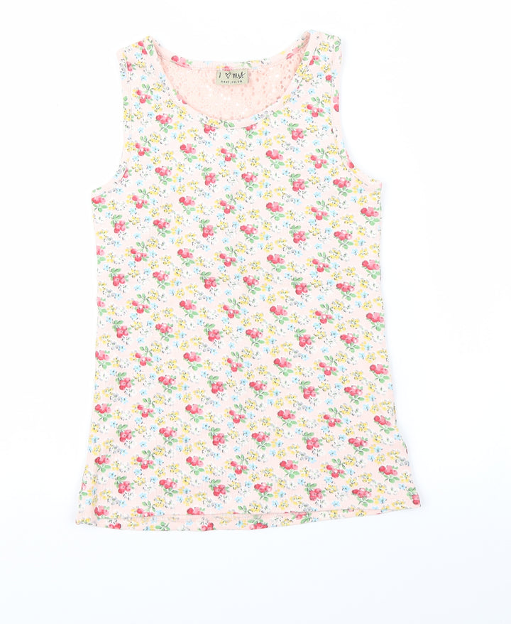 NEXT Womens Brown Floral Basic Polo Size 12