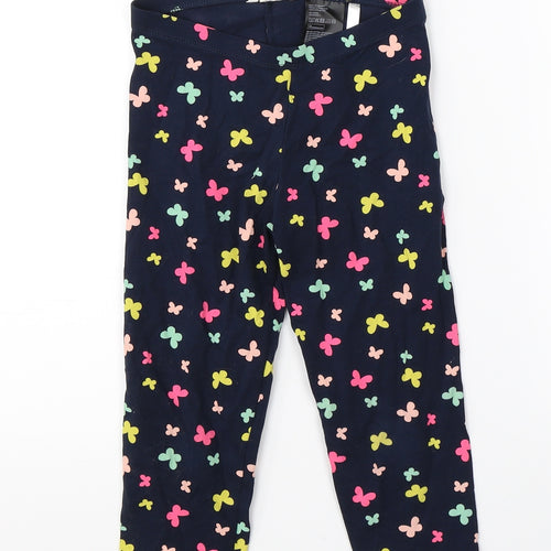 H&M Girls Blue   Jogger Trousers Size 9 Months