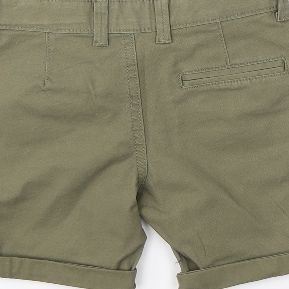 Denim Co. Boys Green   Chino Shorts Size 4-5 Years
