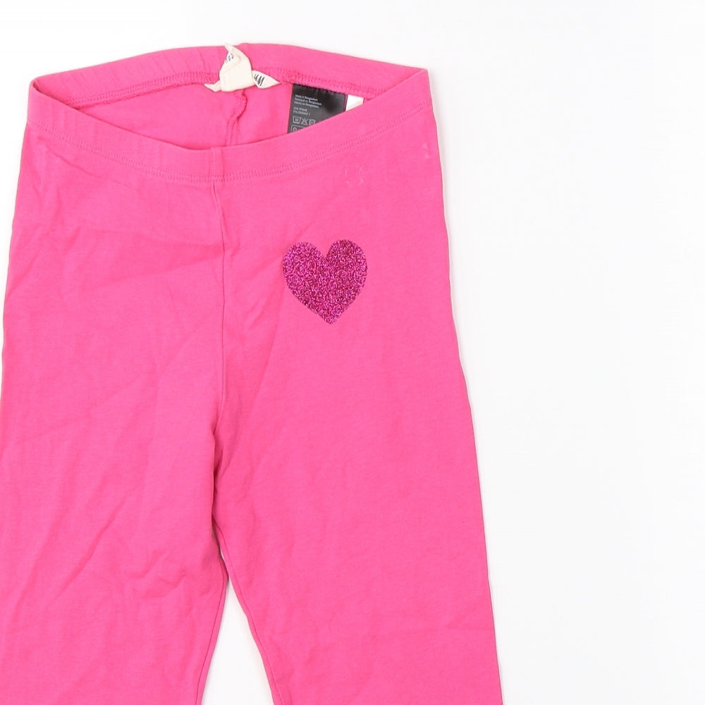 H&M Girls Pink   Jogger Trousers Size 10 Years