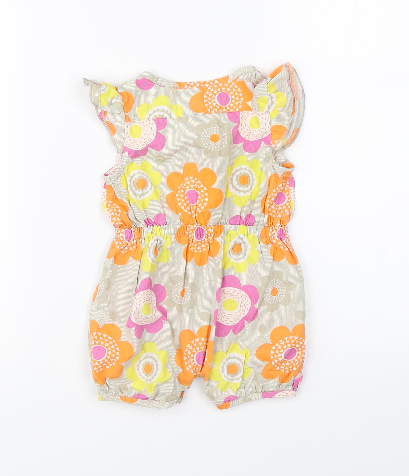 Nutmeg Girls Multicoloured Floral  Romper One-Piece Size 0-3 Months