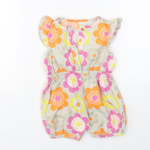 Nutmeg Girls Multicoloured Floral  Romper One-Piece Size 0-3 Months