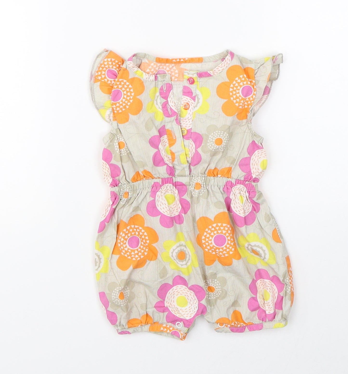 Nutmeg Girls Multicoloured Floral  Romper One-Piece Size 0-3 Months
