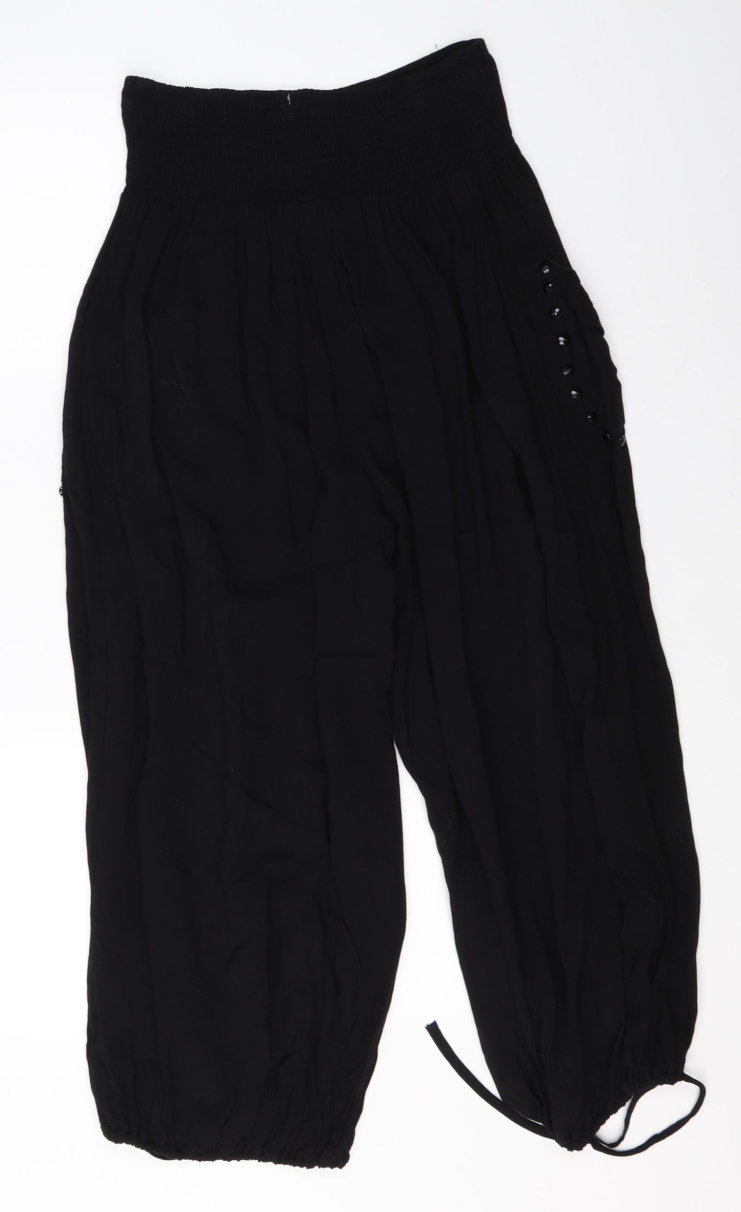 Preworn Womens Black   Harem Trousers Size L L22 in