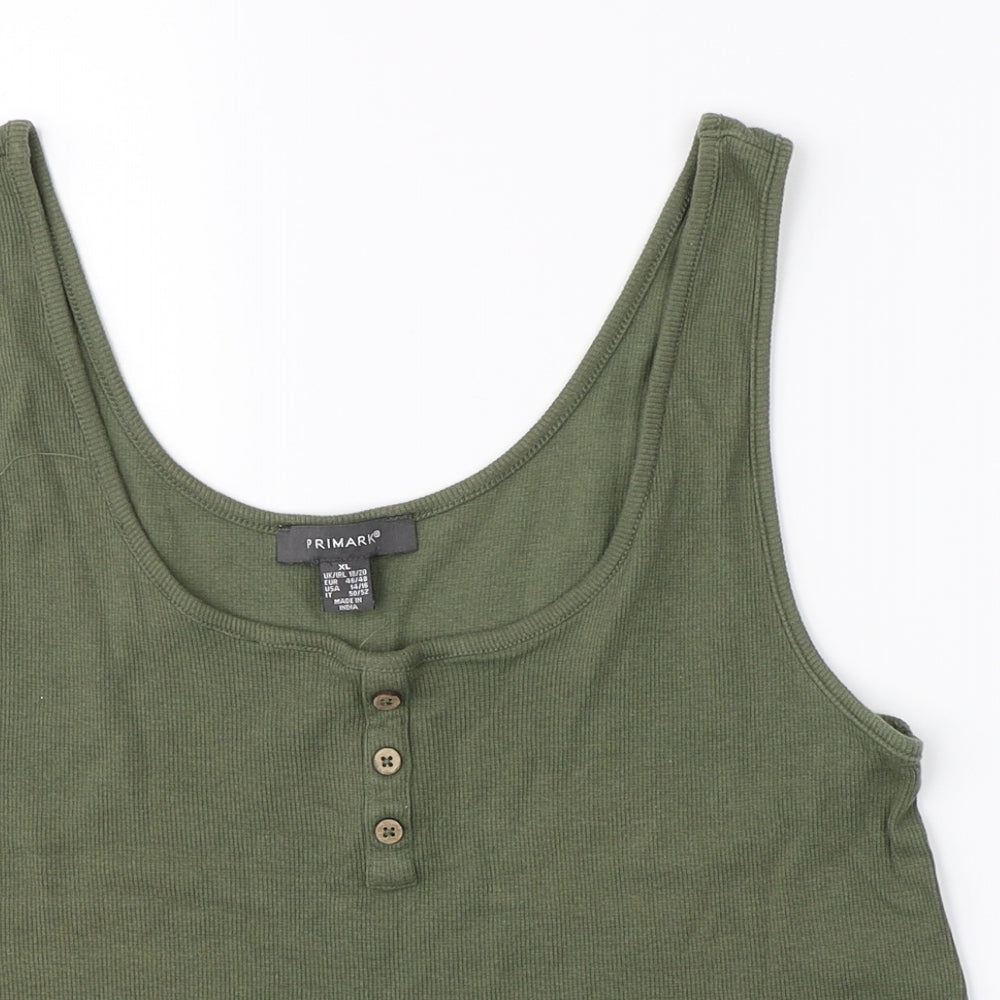 Primark Womens Green   Basic Tank Size L