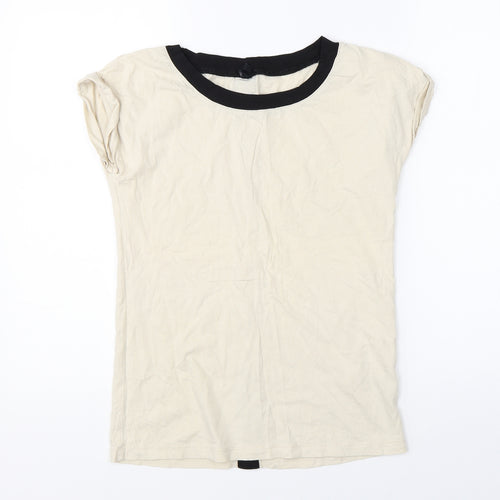 Reporter Womens Beige   Basic T-Shirt Size XS