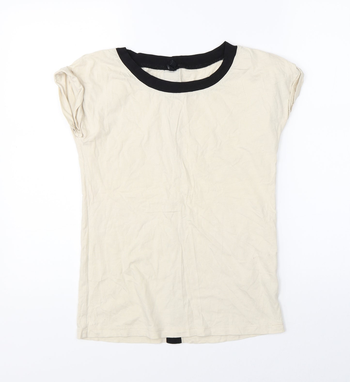 Reporter Womens Beige   Basic T-Shirt Size XS