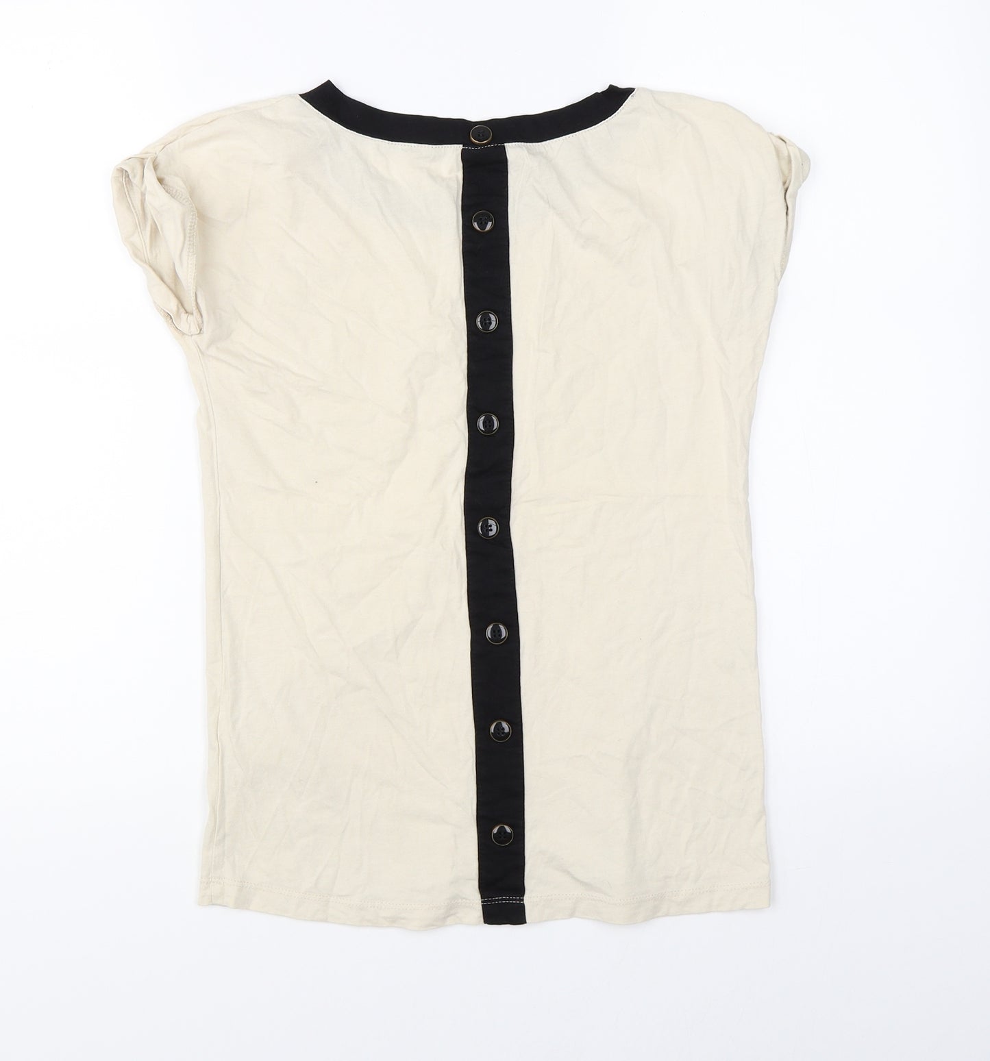 Reporter Womens Beige   Basic T-Shirt Size XS