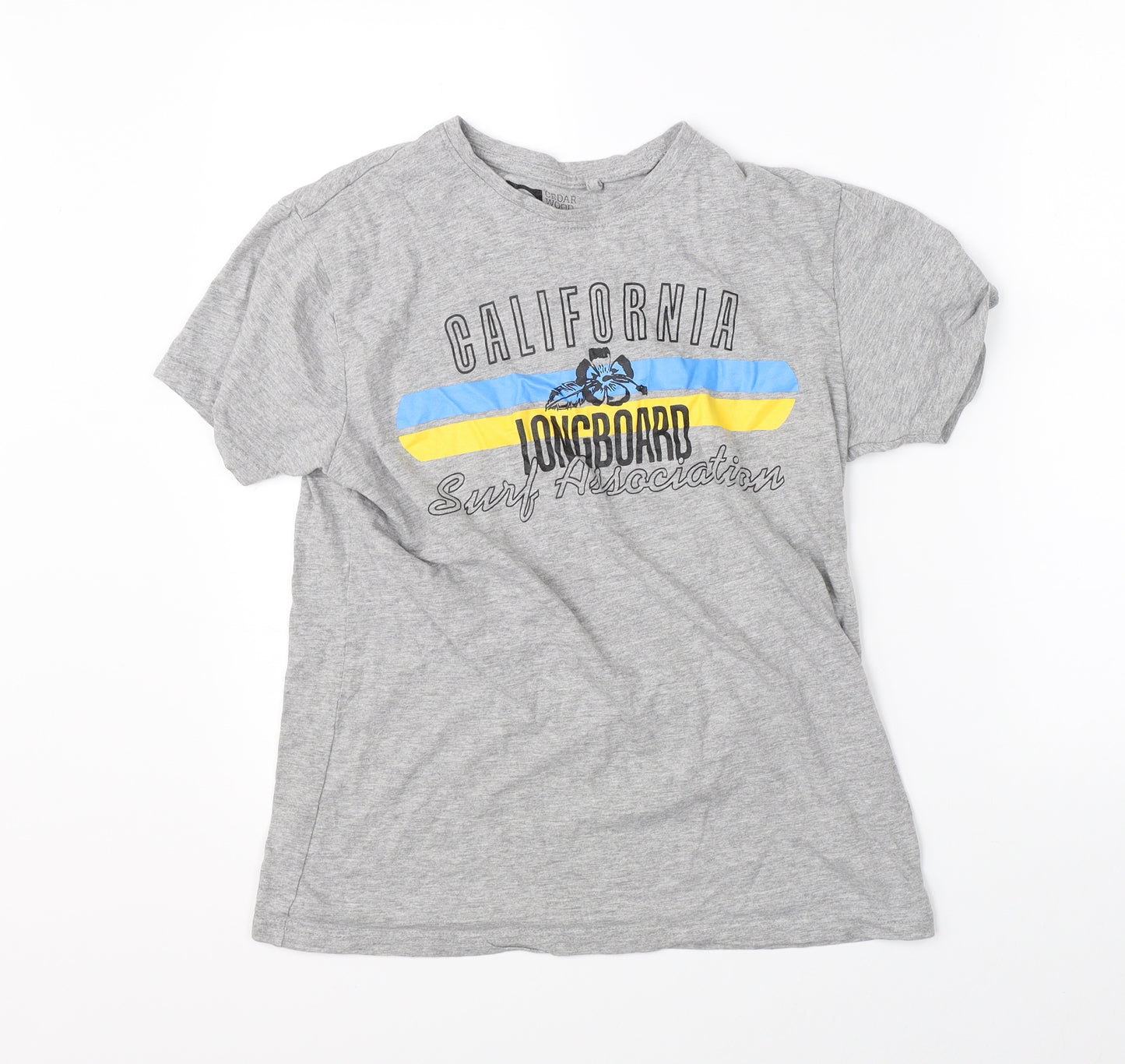 Cedar Wood State Mens Grey    T-Shirt Size S