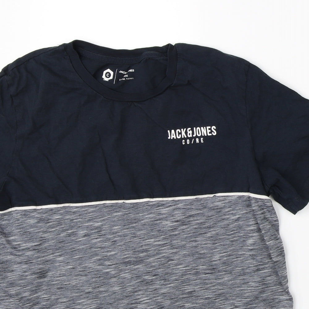 Jack Jones Mens Blue    T-Shirt Size S