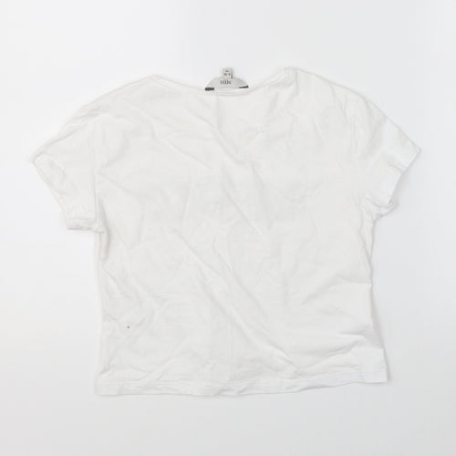 Miss E-vie Girls White   Basic T-Shirt Size 9-10 Years