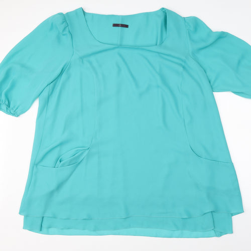 Preworn Womens Green   Basic Blouse Size 28