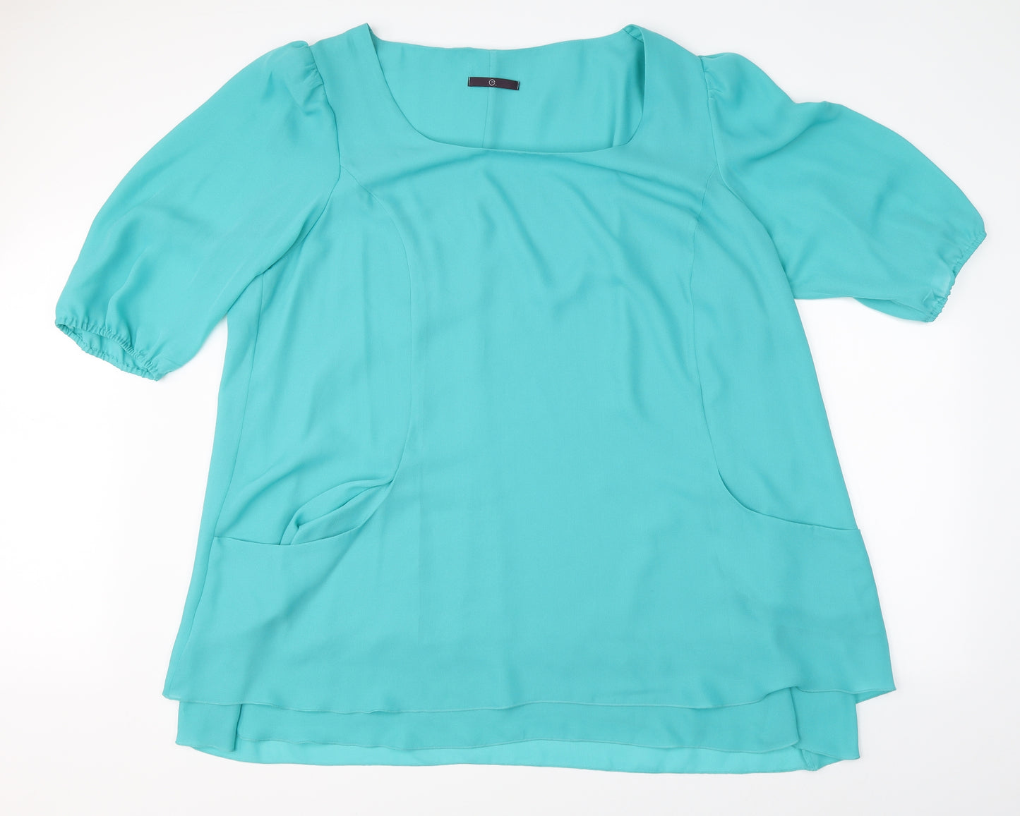 Preworn Womens Green   Basic Blouse Size 28