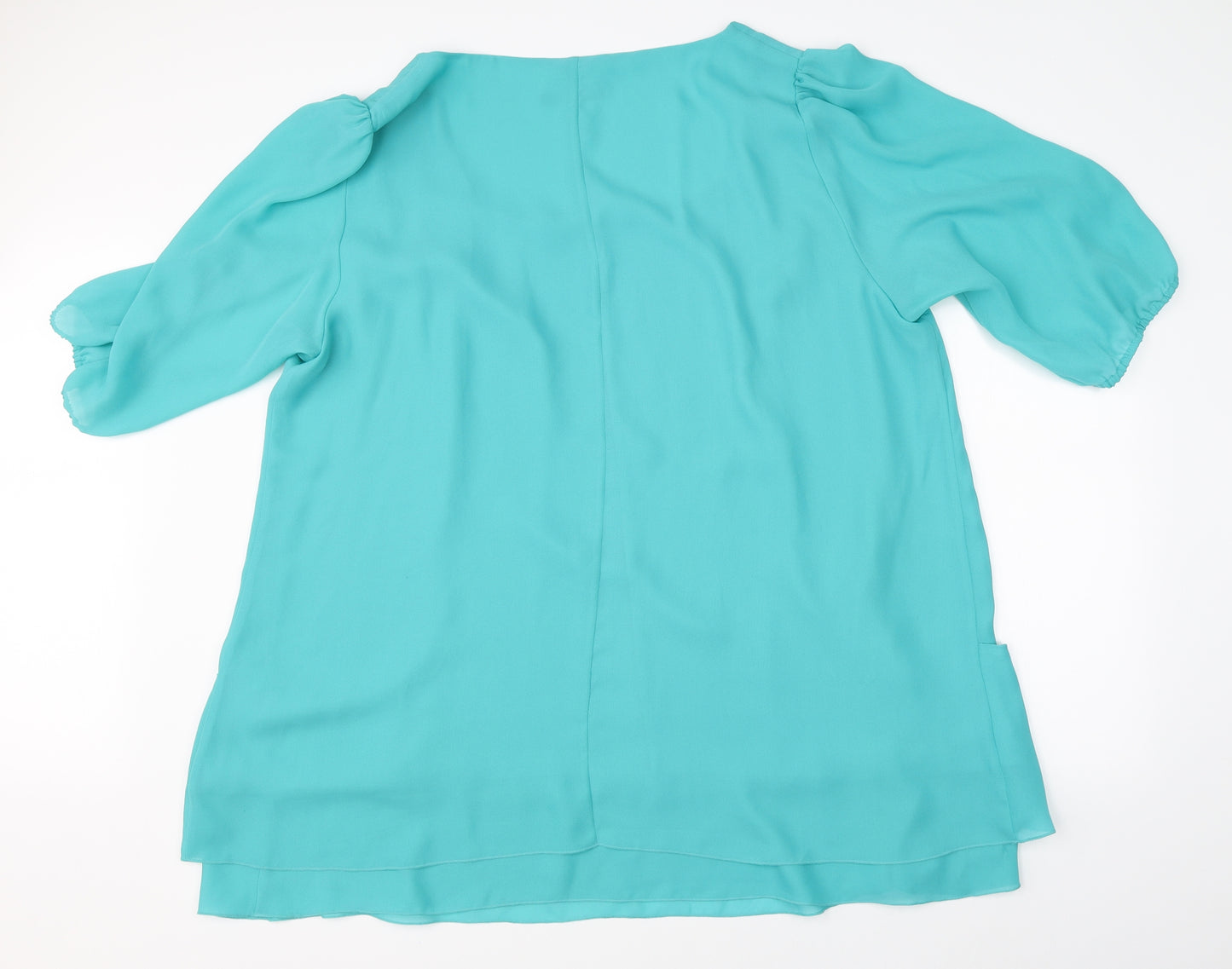 Preworn Womens Green   Basic Blouse Size 28