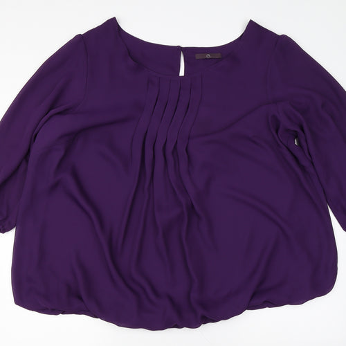 Preworn Womens Purple   Basic Blouse Size 28