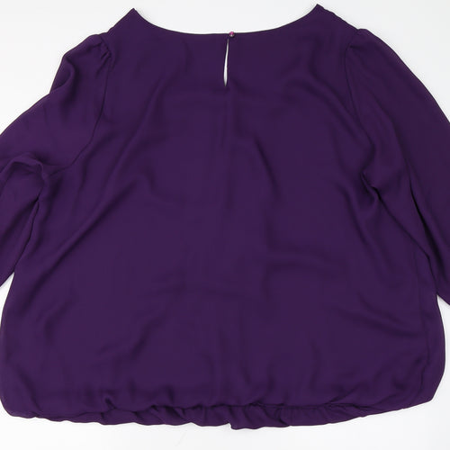 Preworn Womens Purple   Basic Blouse Size 28