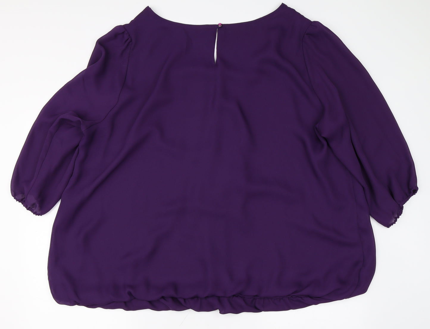 Preworn Womens Purple   Basic Blouse Size 28