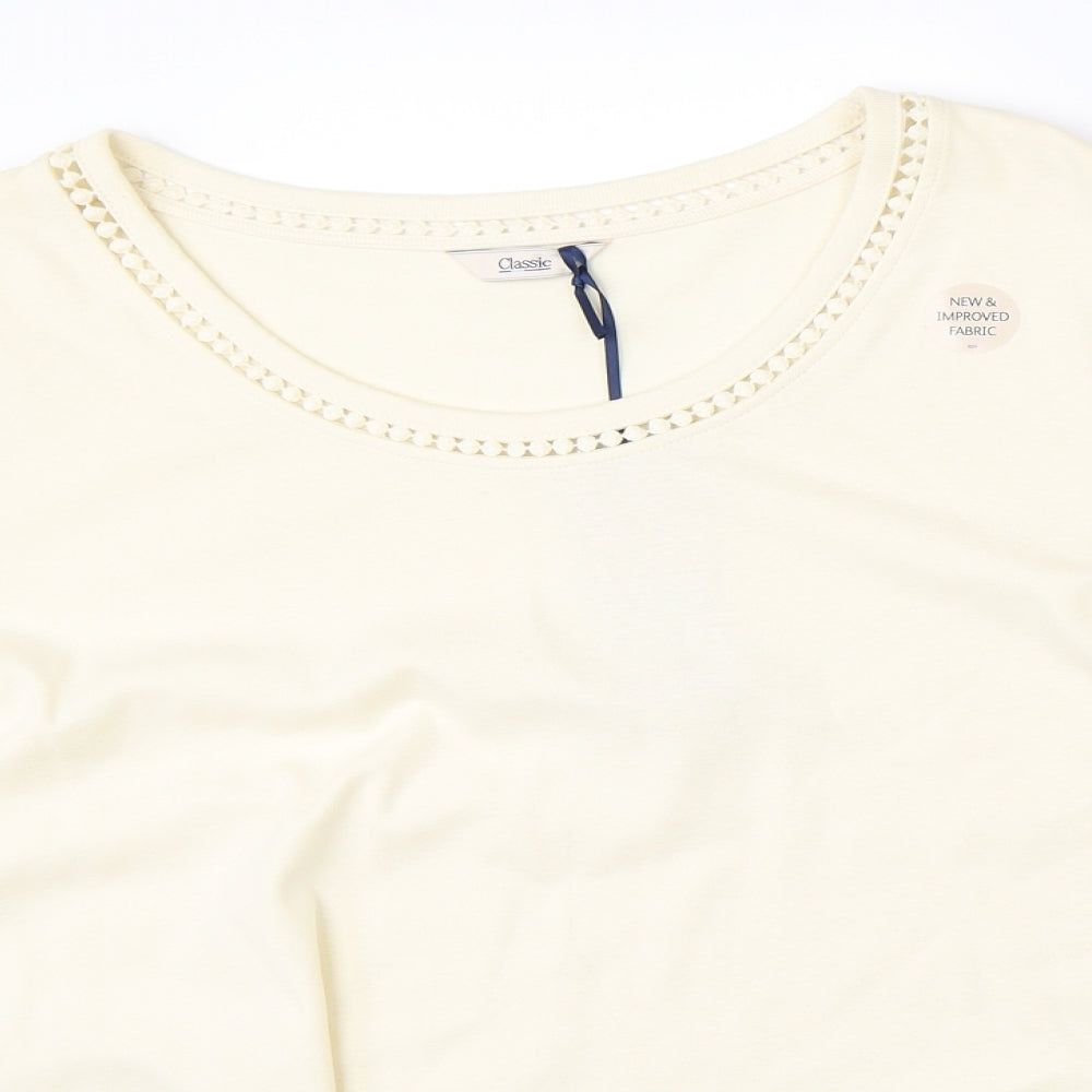Marks & Spencer Womens Beige   Basic Blouse Size 24