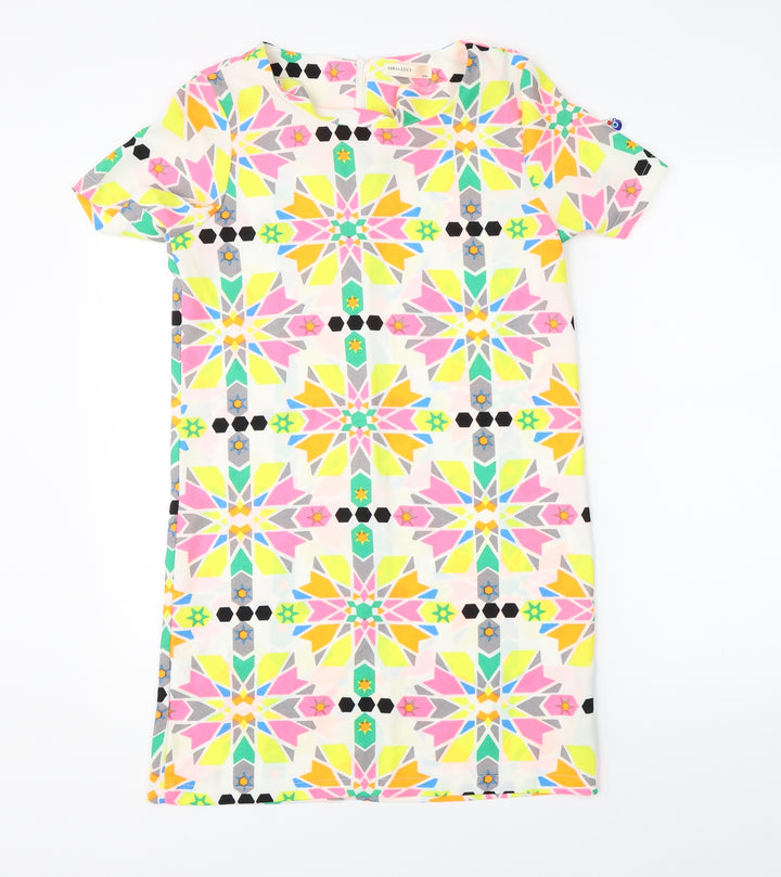 Vera & Lucy Womens Multicoloured Geometric Pencil Dress Size M