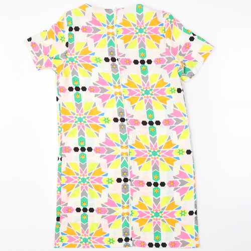 Vera & Lucy Womens Multicoloured Geometric  Pencil Dress  Size M