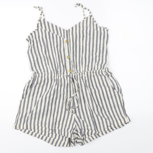 Ocean Club Womens Multicoloured Striped  Playsuit One-Piece Size 12