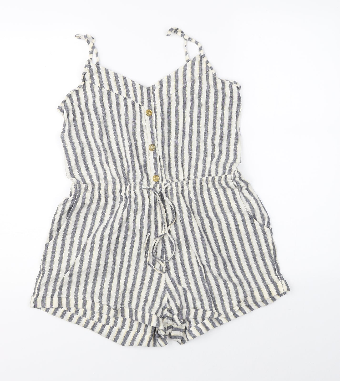 Ocean Club Womens Multicoloured Striped  Playsuit One-Piece Size 12