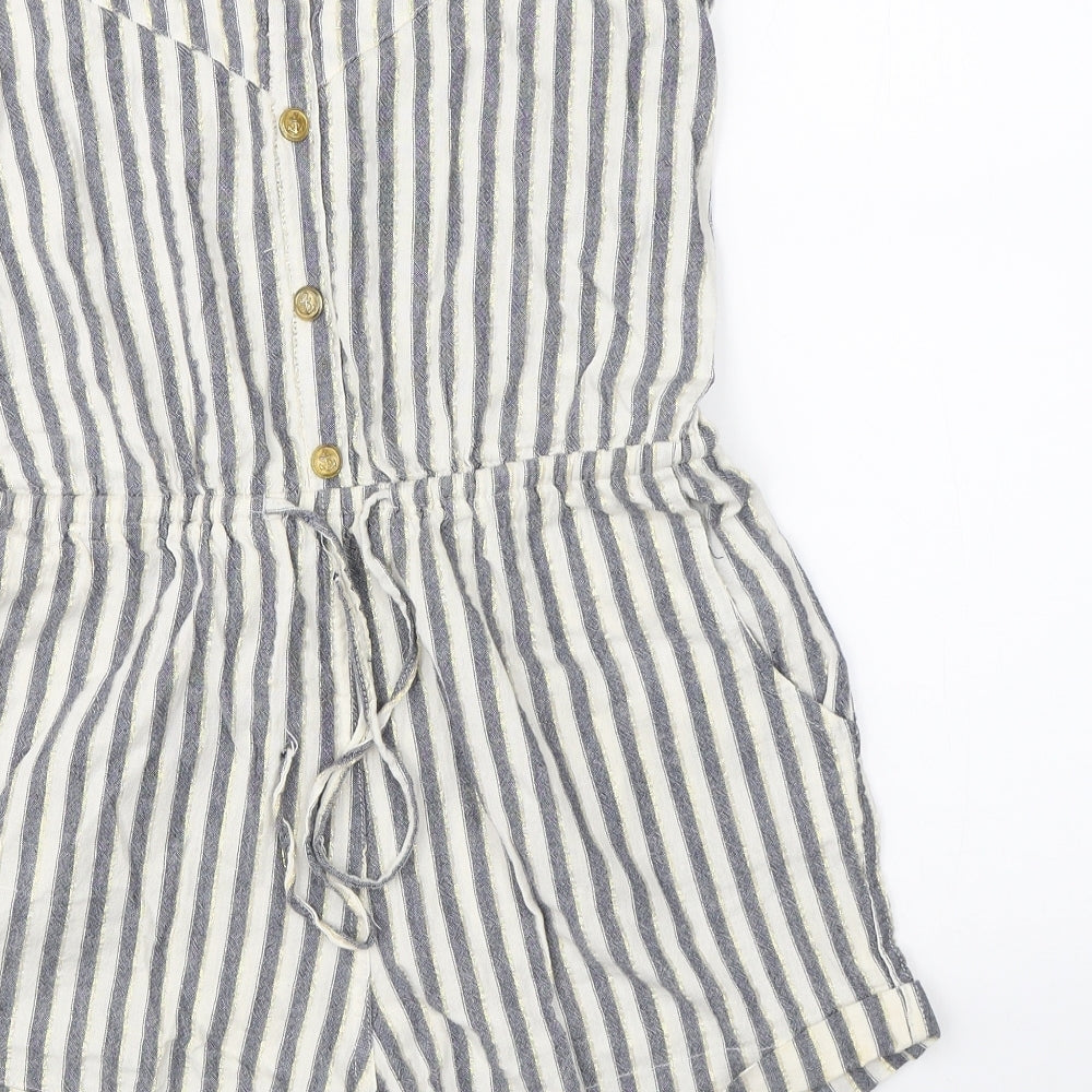 Ocean Club Womens Multicoloured Striped  Playsuit One-Piece Size 12