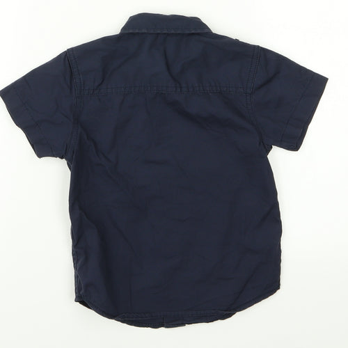 George Boys Blue   Basic Button-Up Size 3 Years