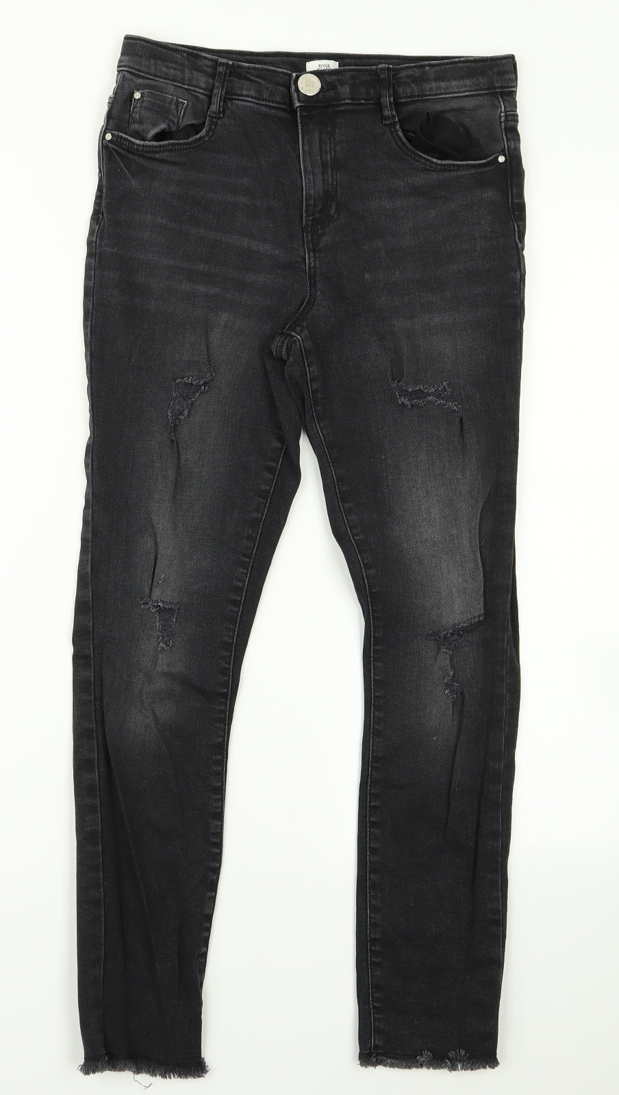 River Island Girls Grey   Skinny Jeans Size 10-11 Years