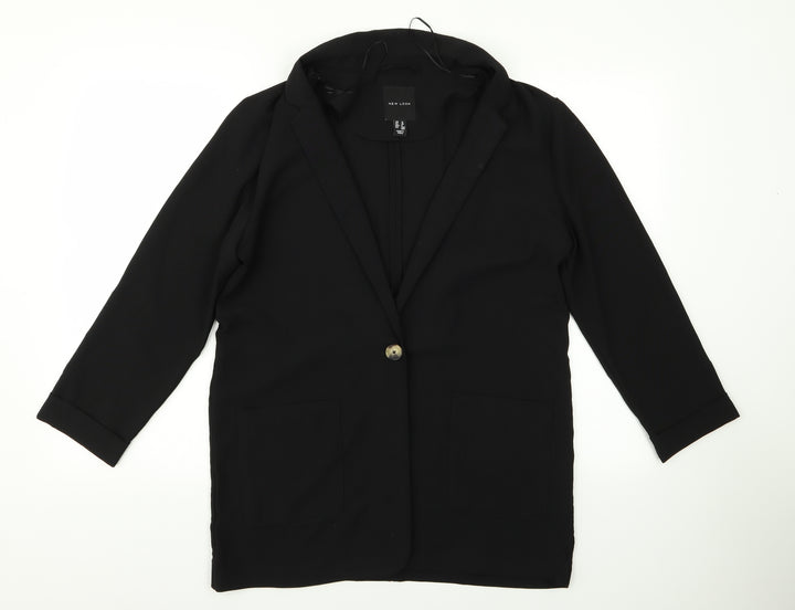 New Look Womens Black  Rayon Jacket  Size 12