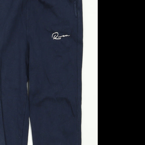 River Island Girls Blue  Ramie Jogger Trousers Size 9 Years