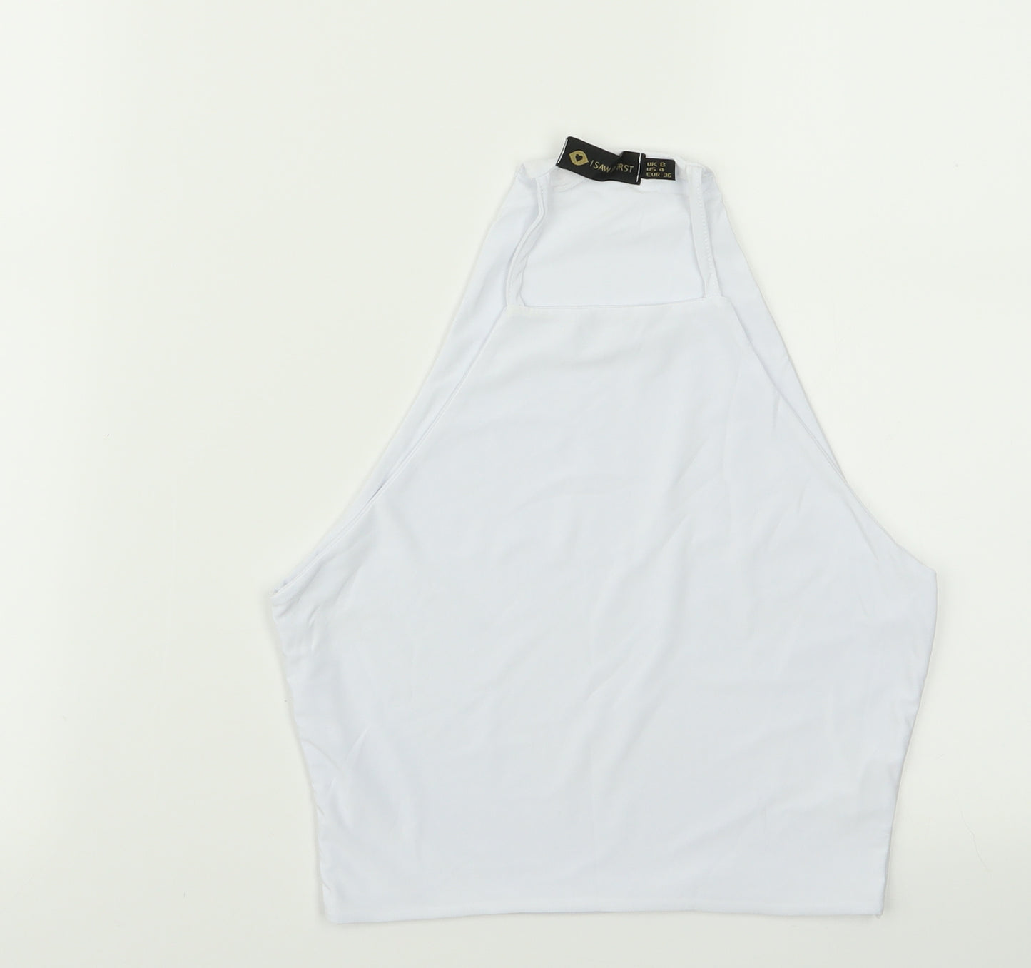 I SAW IT FIRST Womens White   Cropped Tank Size 8